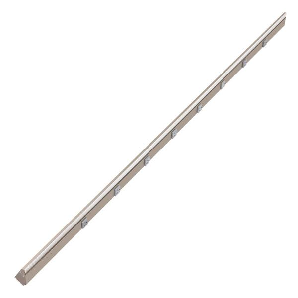 72.5" 33 watt 120 volt Tunable Satin Nickel Remote Power Series LED Lighted Power Strip